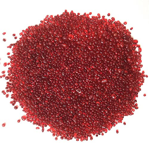 Gravier en verre rouge de 2 à 5 mm - 50 g