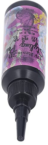 Resina UV Luminosa, Design a Forma di Penna Che Si Illumina Al Buio, Ampia Applicazione, Resina Epossidica 3D per Fai da te. (Rosa rossa luminosa)