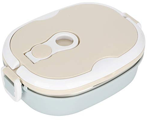 Tbest Récipient de Nourriture Isotherme Lunch Box Portable en Acier Inoxydable isolé Récipient de Nourriture Thermique pour étudiant Enfants Work2 Couche 1800ml (1 couche