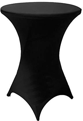 SINSSOWL 10 Stück Dehnen Hussen für Stehtische 80-85 cm Schwarze Tischdecke Dekoration für Hochzeiten, Partys, Bars, Bankette und Veranstaltungen