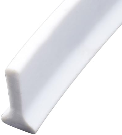 Selbstklebend Schwallschutzleiste Dusche, 3 cm hoch T-förmig, Begehbare Dusche Boden Wassersperre, Duschwasserstop für Nass- und Trocken-Trennung, Duschschwelle Wasserdamm (Weiß, 2 m)