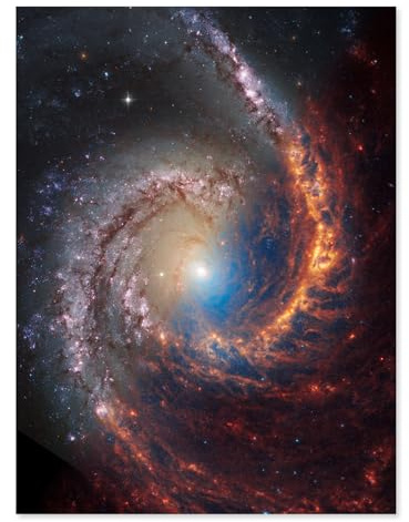 Artery8 NASA Hubble James Webb Telescope View of Spiral Galaxy NGC 1566 Living Room Large Wall Art Poster Print Thick Paper 18X24 Inch