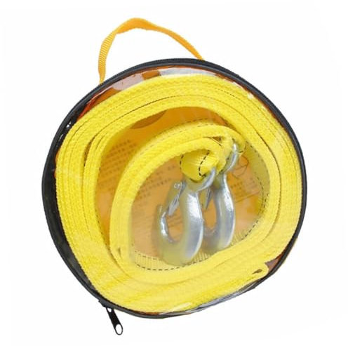 HAWILLOSCH 1stück Nylon Abschleppseil Mit Verstärktem Haken Outdoor Tragekit Für Sicheres Transportieren Und Bergung Von Fahrzeugen Für Notfälle Und Offroad-aktivitäten Gelb