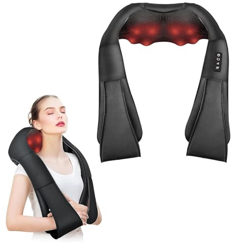 Nackenmassagegerät, Shiatsu-Rücken-Nacken-und Schultermassagegerät, Massagegeräte für Rücken, Schulter, Nacken, Fuß und Bein, Verwendung zu Hause, im Büro und im Auto für frauen Familie