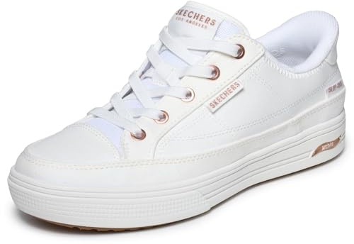 Skechers Street Womens,Arch FIT Arcade-See YA There,WHT,8.5 M US