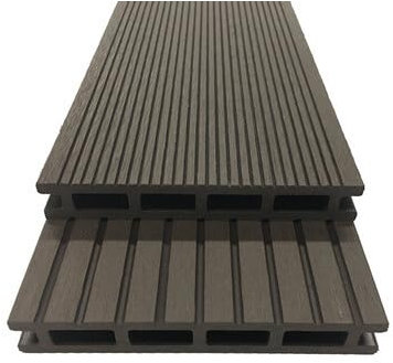 OOGarden - Lame de terrasse en bois composite - L.240 x 14,6cm - Chocolat