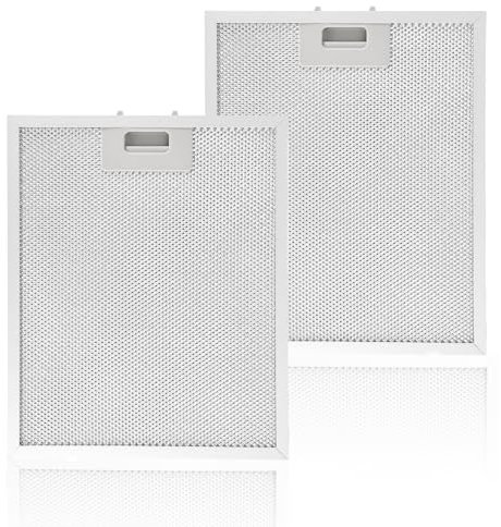 Silkwish 2X Metallfilter für Dunstabzugshauben 320x260x9mm | 5-lagiges Aluminiumgitter (Metallfilter Dunstabzugshaube) | Silkwish Universal Fettfilter mit Metallgitter für Küchenabzugshauben