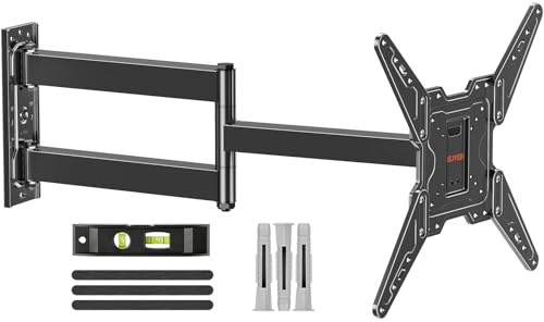 ELIVED Long Extension TV-väggfäste med 796 mm lång arm för de flesta 26–65 tums TV-apparater, vridbar och lutbar Full Motion TV väggfäste, hörnväggfäste Max VESA 400 x 400 mm upp till 45 kg EV1035