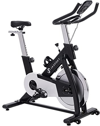 JASPORT S1 Speedbike für Zuhause – Leiser Heimtrainer Ergometer mit Bluetooth, kompatibel mit Zwift & Kinomap, Indoor Cycling Fahrrad mit 13 kg Schwungrad, bis 125 kg belastbar(Schwarz)