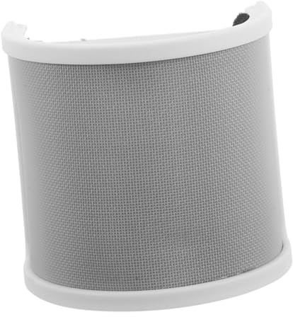 Garneck Advanced Pop Filter Handheld Mic Windscreen Cover u Shape Noise Shield Breathable Material White for Recording Streaming