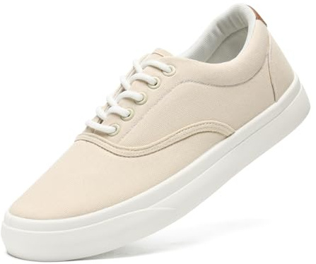 Mens Canvas Shoes Low Top Sneaker Casual Trainers Fashion Plimsolls Pumps | Lace Up, Thick Sole, Breathable, Tennis Shoes for Men