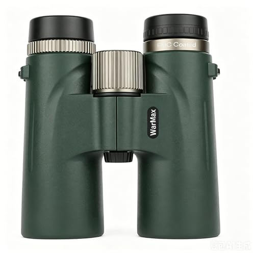 Prismáticos Warmax, prismáticos Warmax 12x42 para adultos de alta magnificación, ideales para observación de aves, viajes, observación de estrellas, caza, vista más amplia, conciertos (Verde Oscuro)