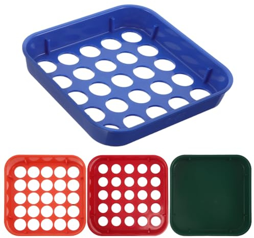 PLAFOPE 4 Pezzi Vassoi Contamonete Piani in Plastica Colorati Organizer Monete con Separatore per Pennies Quarters Nickels e Dimes Ufficio Negozi e Feste