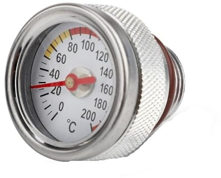 Oljemätstickor Motorcykel Tillbehör Oljetemperaturmätare Oljemätsticka Påfyllningstemperatur Tanklock Oljenivåindikator(White)