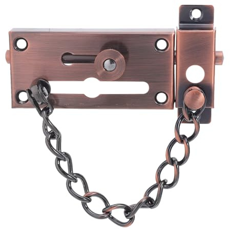 Gadpiparty Chaîne de Sécurité pour Porte D'entrée en Acier Inoxydable, Verrou à Chaîne Robuste Longueur Ajustée, Loquet Antivol Intérieur pour Protection Maison, Installation Simple,