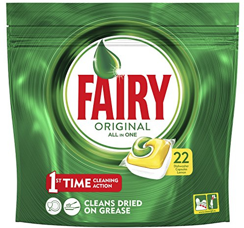 Fairy Original All In One DishWasher Tablets Lemon, 22 Tablets