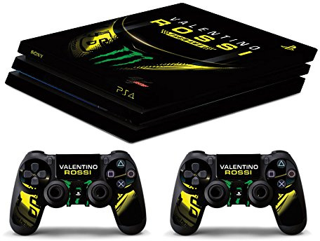 Skin Compatibilité pour PS4 Pro - Valentino Rossi The Game - Limited Edition Decal étuis de Protection pour faceplates Bundle