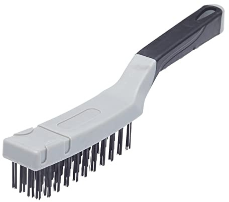 ProDec 11 inch Wire Brush, 4 High Density Rows of Steel Wire for Heavy Duty Cleaning of Wood, Metal, Masonry, Paint & Grime Removal, Cleaning Rust, Grills, Tiles, Brick, 11