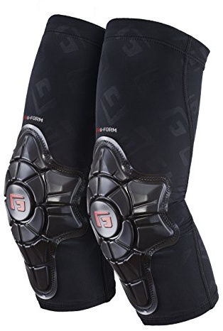 G-Form Pro-X Elbow Pads for Mountain Bike, Skate-Board, Snowboard, Cycling, BMX, E-bikes. Providing High Impact Protection and Enhanced Flexibility - Black G Embossed - XSmall