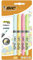 BIC Intensity, Highlighter Grip, Evidenziatori Pastello Colorati, Tecnologia Anti-Essicazione e Punta a Scalpello, 4 Unità, Cancelleria Scuola