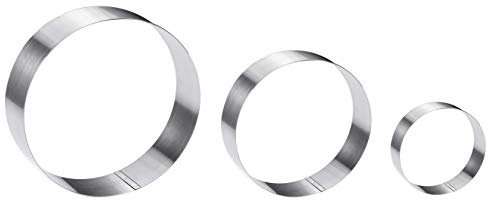 Large Round Cake Ring Set-4/6/8 Inch Biscuit Cutter Stainless Steel Circle Pancake Mold English Muffin Ring