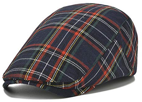 Adantico Unisex de la Boina Sombrero Diseño de Rejilla (Negro)