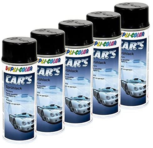 Lackspray Spraydose Sprühlack Cars Dupli Color 385865 schwarz glänzend 5 X 400 ml