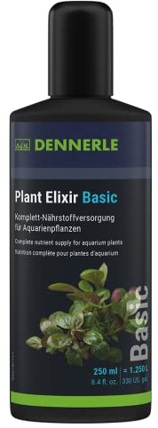 Dennerle Plant Elixir Basic, 250 ml - Dünger für Aquarienpflanzen | Komplett-Nährstoffversorgung, Universaldünger für bepflanzte Aquarien