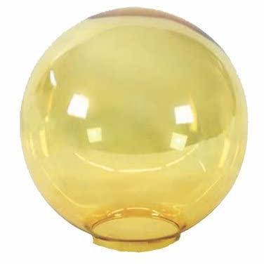 Bola de cristal AMBAR de 15cm con graipa de 1cm y apertura de 8cm