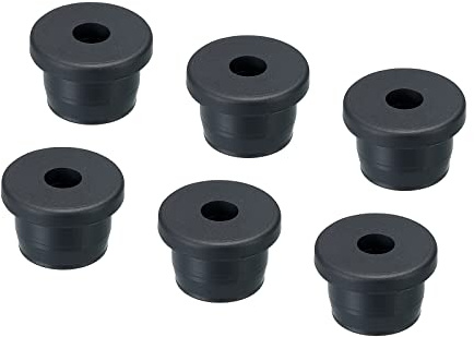 sourcing map 6Pcs T Shape Rubber Grommet Mount Dia 15.5mm ID 6mm H 13mm Seal Protection Hole Plugs for Cable Pipe Black