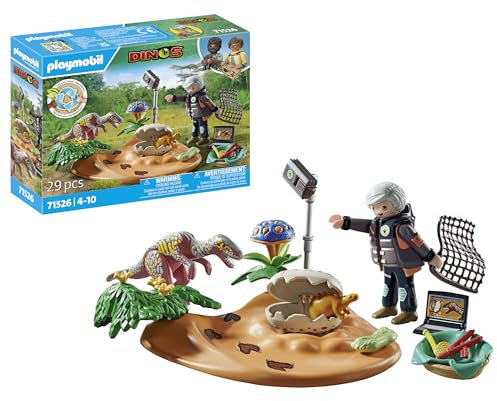 PLAYMOBIL | Dinos | Stegosaurus-Nest mit Eierdieb | nachhaltiges Spielzeug für Kinder ab 4 Jahren | 71526