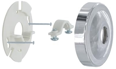Danco 12005 Shower Arm Stabilizer Bracket and Flange Cover, No Size, Chrome