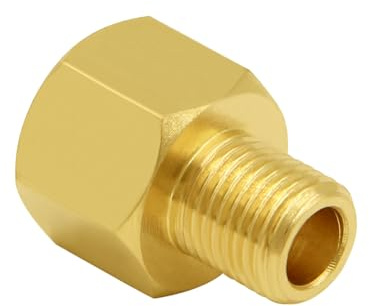 Joywayus 1/4 NPT Female × M10*1.0 Male Thread Brass Pipe Fitting Adapter Connector