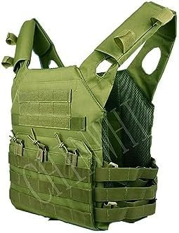 Tactical Vest Camouflage Molle Plate Carrier Protection Multifunction Combat Military Vest For Airsoft Paintball CS SWAT Wargame Hunting Outdoor Sport,FROM,One Size,HaoAMZ