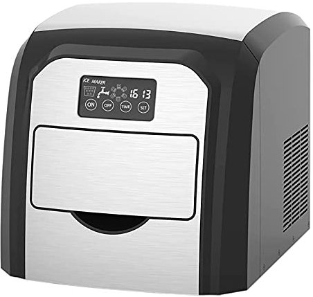 TEmkin Macchina per Il Ghiaccio elettrica Portatile Automatica autopulente da banco, 33 libbre in 24 Ore, 12 cubetti di Ghiaccio Pronti in 9 Minuti