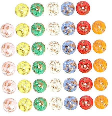 PHENOFICE 40stücke Glasperlen Für Handgemachte Armbänder Und Schmuck Lose Perlen Als Charme Spacer Diy Bastelmaterial Für Accessoires