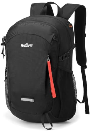 HALOVIE Small Hiking Backpack 20L for Men & Women, Lightweight Hiking Rucksack & Walking Day Backpack | Rucksack with Breathable Mesh, Compact Hiking Backpack for Outdoor Trekking (Black)