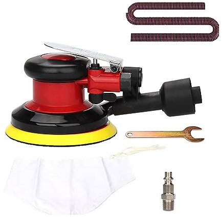 Ponceuse pneumatique 5 pouces/6 pouces excentrique 5 MM outils pneumatiques de ponceuse à Air sous vide orbital aléatoire Pour le travail du bois, le ponçage et le polissag(5 In vacuum sander)