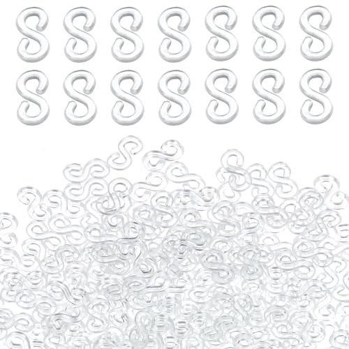 1500 Stück S ClipsLoom Bänder Webstuhl Armbandhaken Durchsichtige Kunststoff Bandclips Rubber Loops Werkzeug Nachfüll S Clips Loombänder Zubehör Den Anschluss Von für DIY Handarbeiten