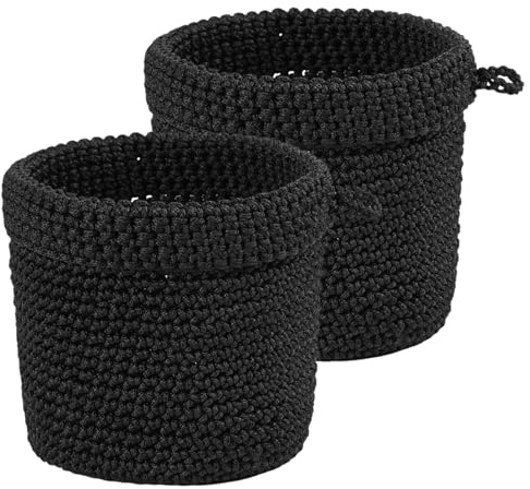 Lvjkes Set med 2 väggmonterade korgar, hopfällbara förvaringskorgar, för kök, badrum, barnrum, kontor - 13 cm x 14 cm
