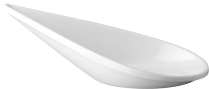 APS 85370 12er Set Fingerfoodlöffel – DROP – 10,5 x 5,5 cm, H: 3 cm, Melamin weiß, stapelbar, spülmaschinengeeignet, bruchsicher & elegant
