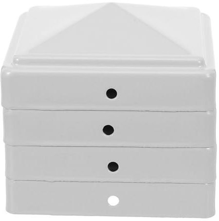 BIUDECO 4 Pezzi Tappi Decorativi Moderni per Pali Recinzione Coperture Eleganti in Ferro Opaco per Cancelli e Ringhiere Esterne Inserti Protettivi e Stilizzati per Pali Zincati