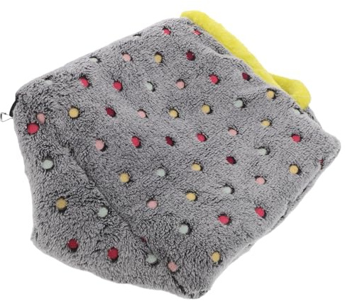 Abaodam Lit d'hiver Suspendu pour Oiseaux et Petits Animaux – Nid Chaud en Coton Noir – Tente Douillette pour Perroquets Perruches Cobayes et Chinchillas – Accessoire pour Cages