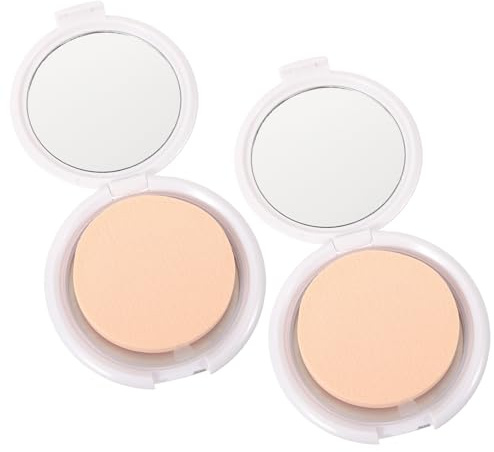 TOVINANNA Boîtier Vide de Coussin de Maquillage Ultra Fin 2 Pièces avec Miroir Étui Compact Rond Portable pour Poudre et Fond de Teint Coussin pour Voyage et Retouches Beauté