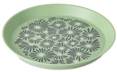 Koziol BLOMSTER PLATE 205mm DAISY kleiner Teller | Ø 20,5 cm, bruchfest, stapelbar | biozirkulärer Kunststoff, spülmaschinengeeignet, melaminfrei | Camping, Picknick (nature leaf green)