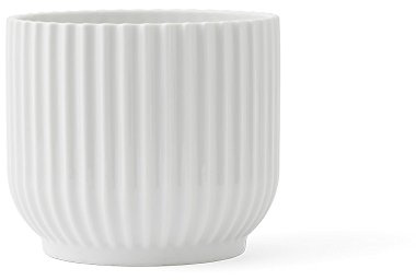 Lyngby Porcelæn Übertopf mittel Lyngby im Bauhaus-Stil Zeitloses Design, Weiss