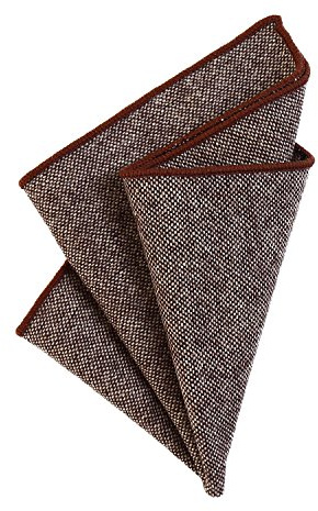 DonDon Herren Einstecktuch Taschentuch 23 x 23 cm zum selber falten aus Baumwolle Tweed Style einfarbig