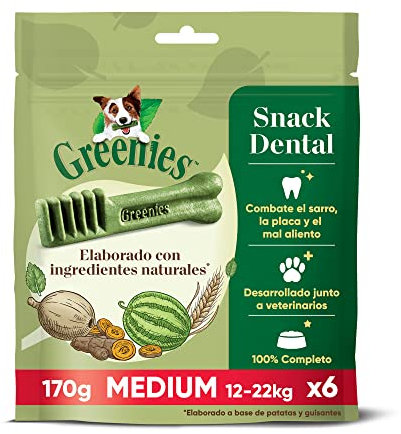 GREENIES Dental Treats Medium für Hunde von 12-22kg, 6 x 170g
