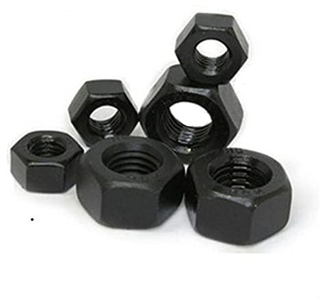 Schwarzer Stahl der Güteklasse 8.8 oder 304 DIN934 Sechskantmutter für M1.2 M1.4 M1.6 M2 M2.5 M3 M4 M5 M6 M8 M10 M12 M14 M16 M20 M24 Schraube-2-teilig M20, Schwarz Klasse 8.8