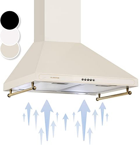 Klarstein Dunstabzugshaube für die Küche, Dunstabzugshaube 60cm, Umluft/Abluft Abzugshaube, Dunstabzugshaube mit Spülmaschinenfestem Filter, Leise Dunstabzugshauben, Dunstabzug mit 645 m³/h Luftstrom